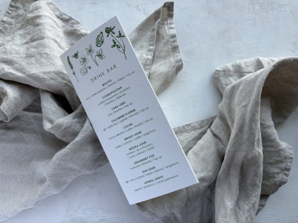 menu botanical