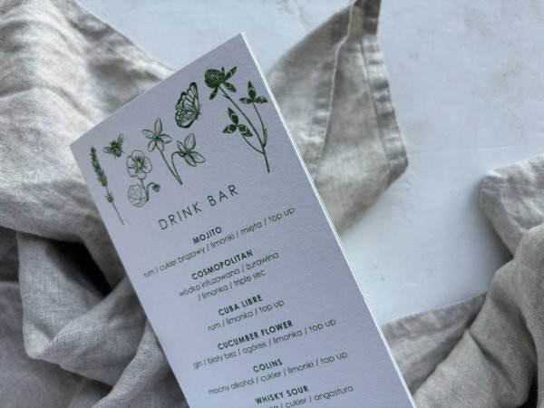 menu botanical