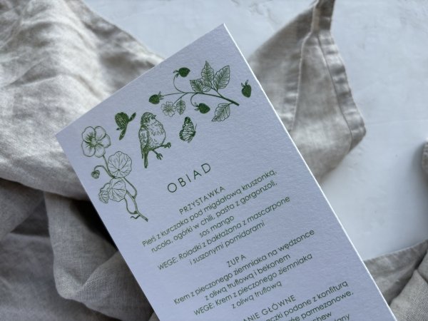 menu botanical