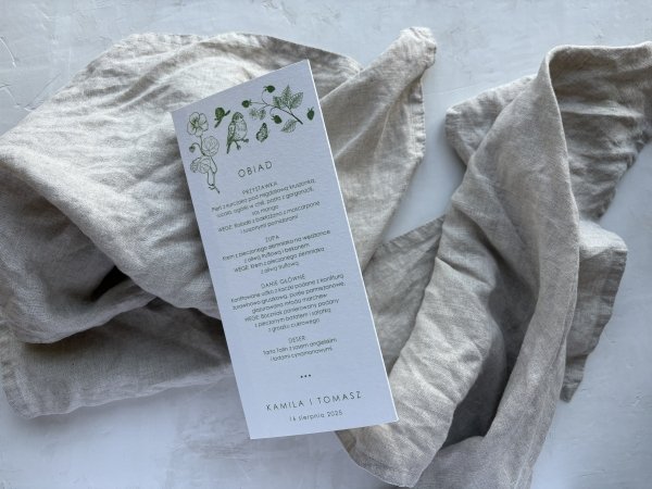 menu botanical