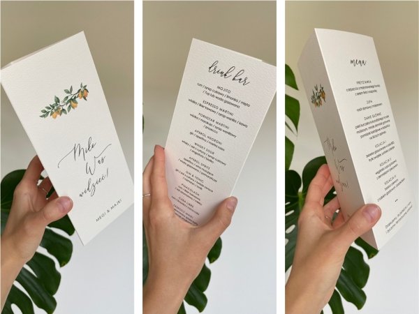 menu trójkątne