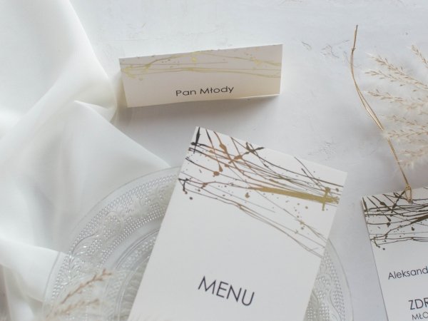 menu złote kleksy